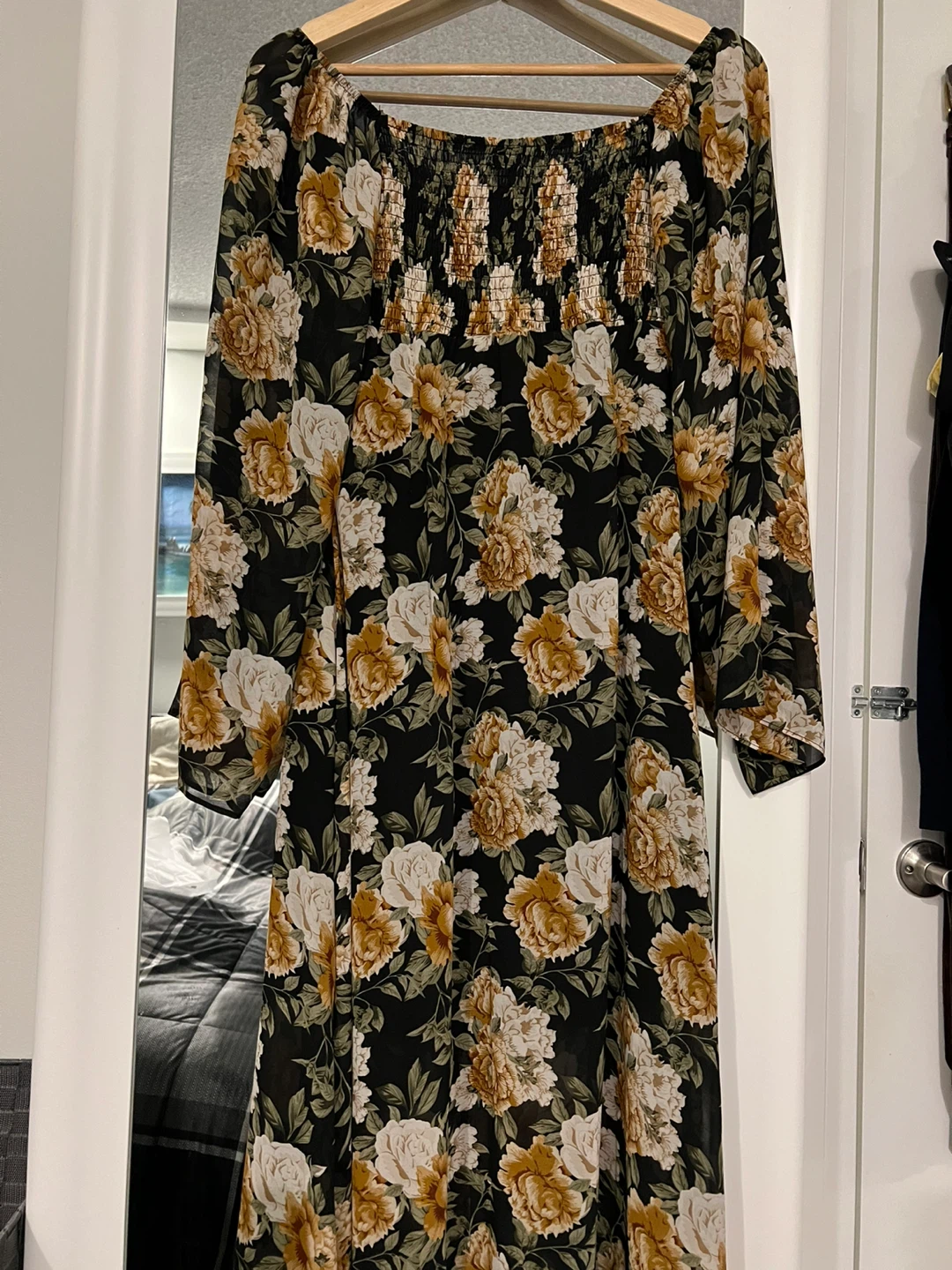 Glock Collection Floral Off-the-Shoulder Dress