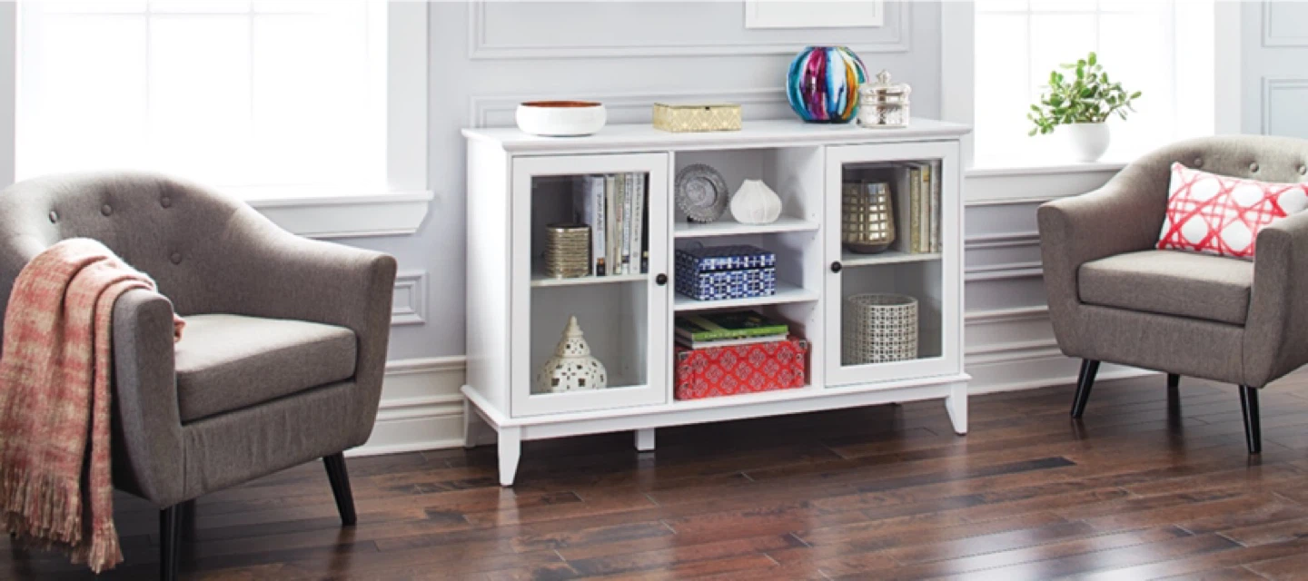 White CANVAS Evelyn Credenza / TV Stand (Holds up to 60”) - photo 3