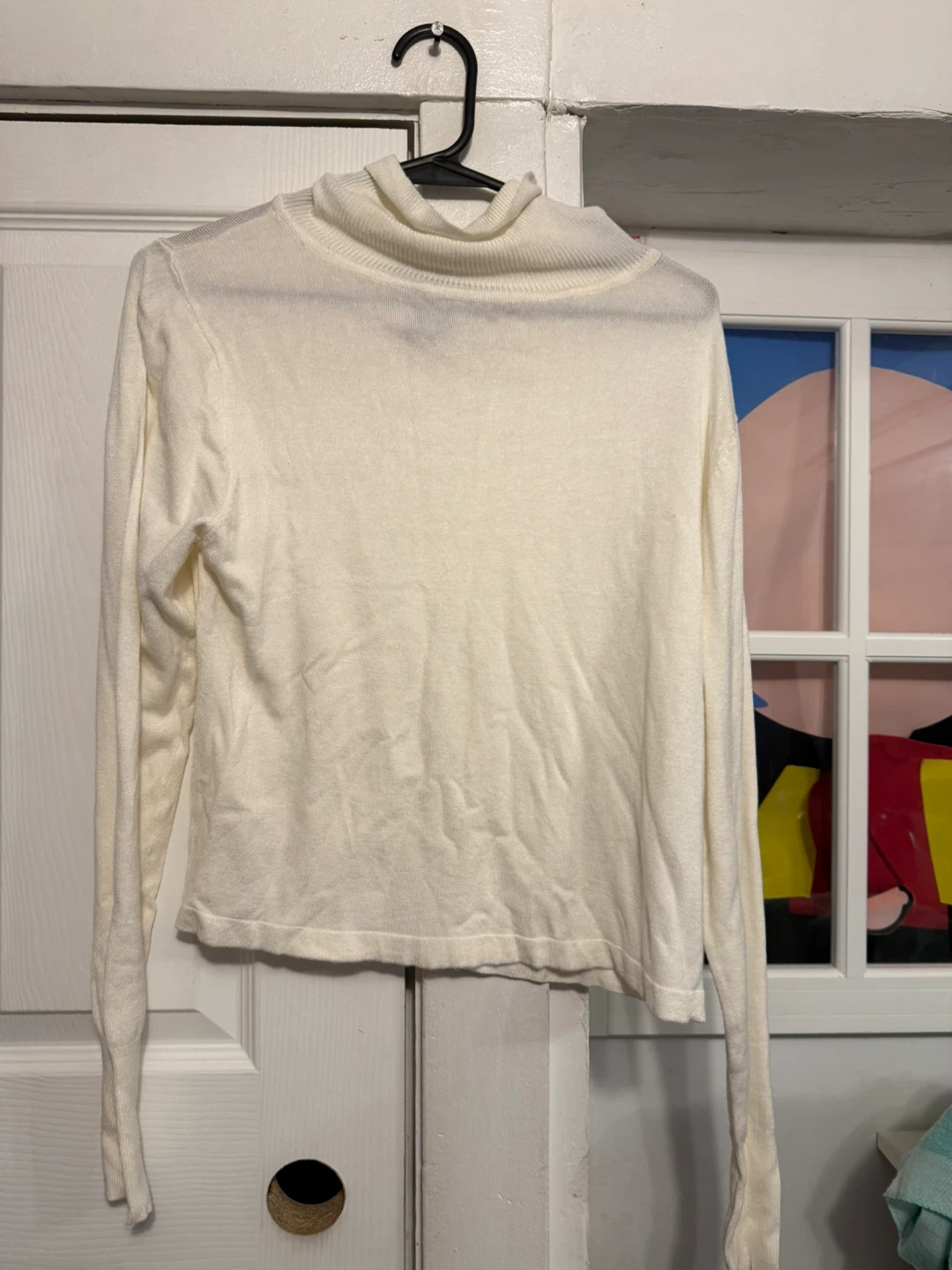 LOVE & WHIMSY Ivory Turtleneck Sweater - Size L