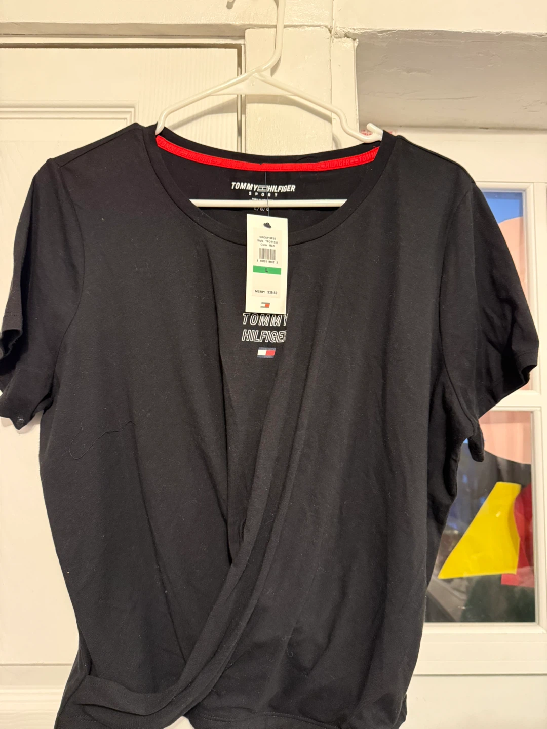 Tommy Hilfiger Sport Black T-Shirt - Size L