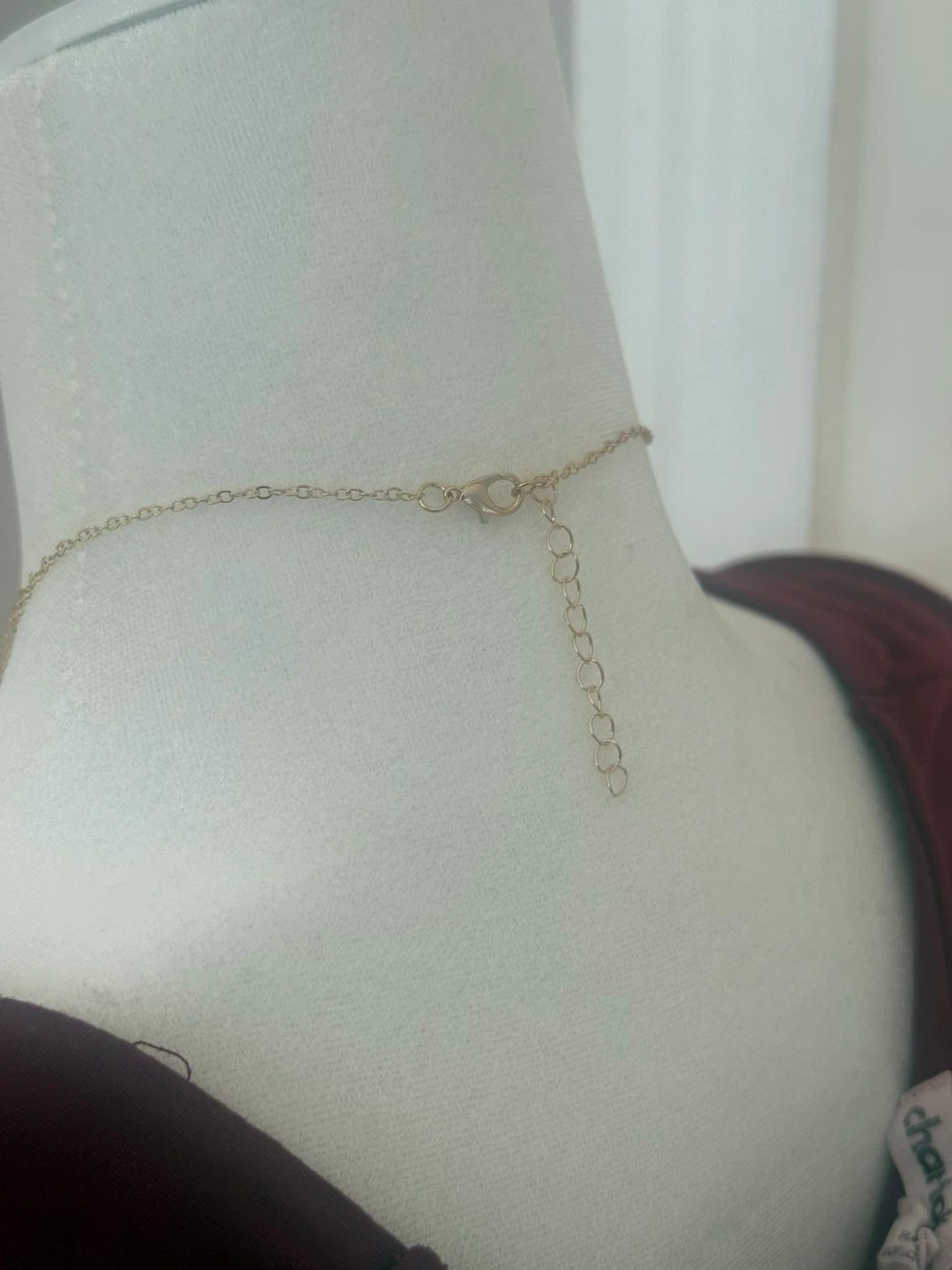 Gold Tone Cross Pendant Necklace with Rhinestones - photo 3