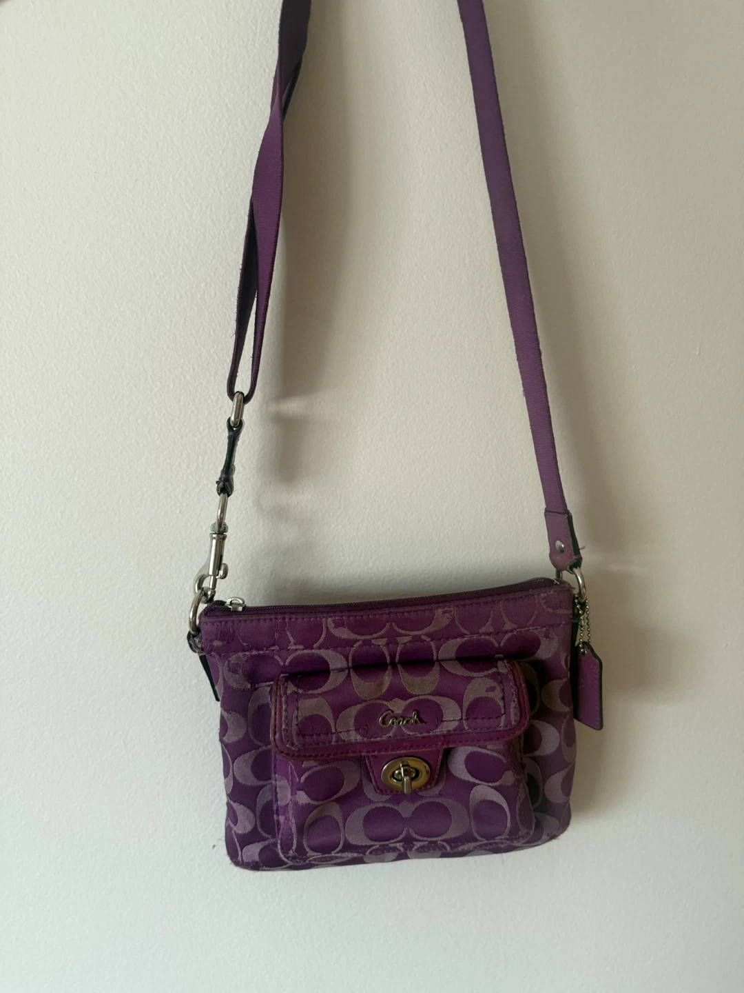 Coach Purple Monogram Crossbody Bag - photo 2