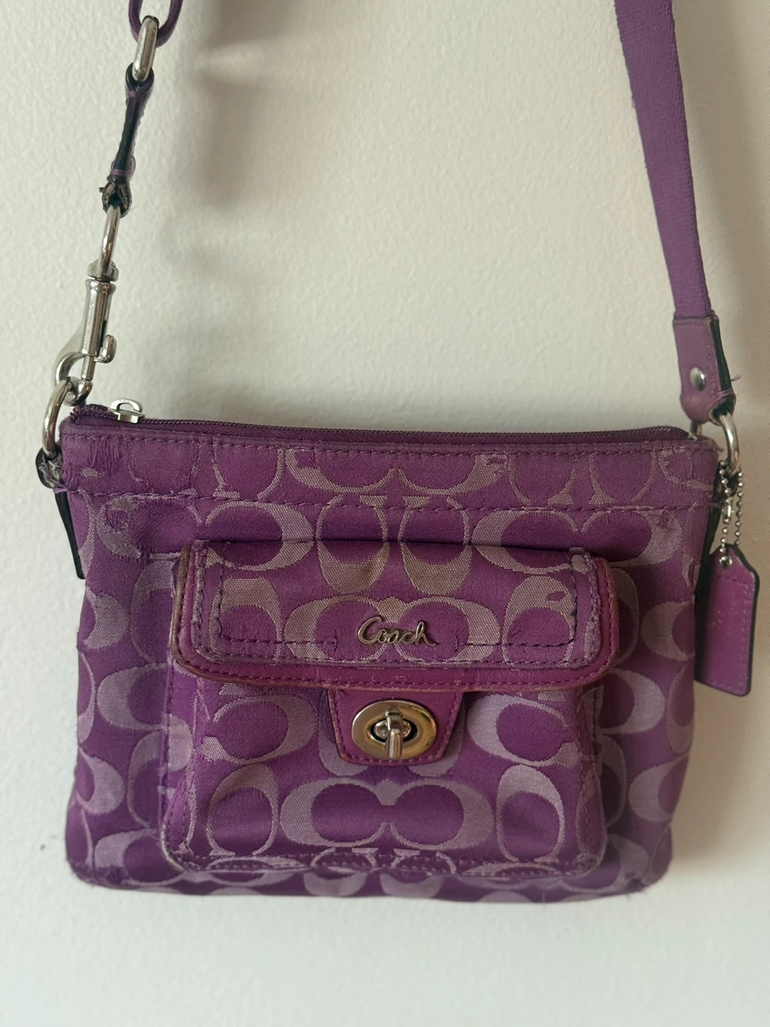 Coach Purple Monogram Crossbody Bag