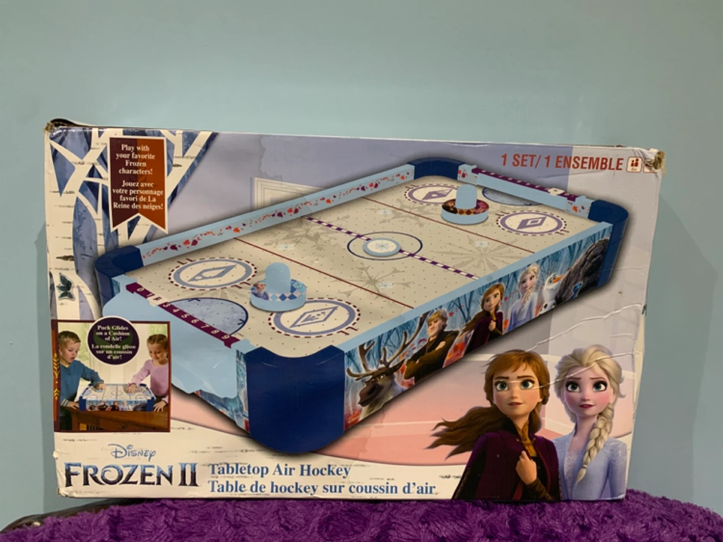 Disney Frozen II Tabletop Air Hockey Game