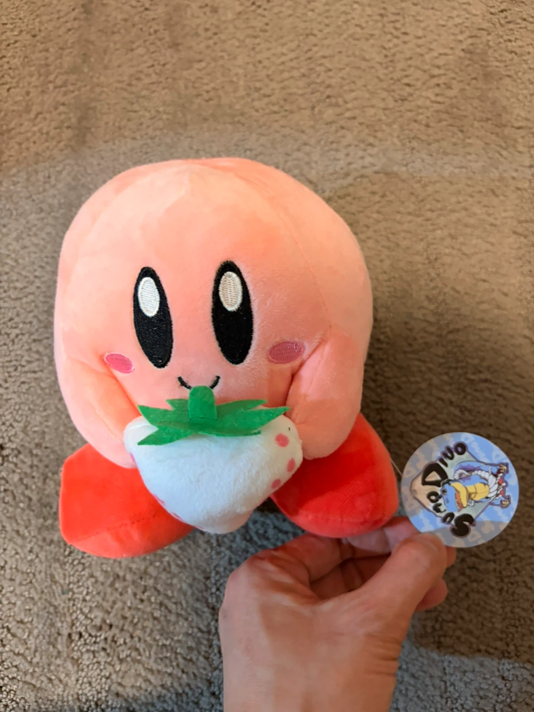 100% New Kirby Plush with Strawberry
