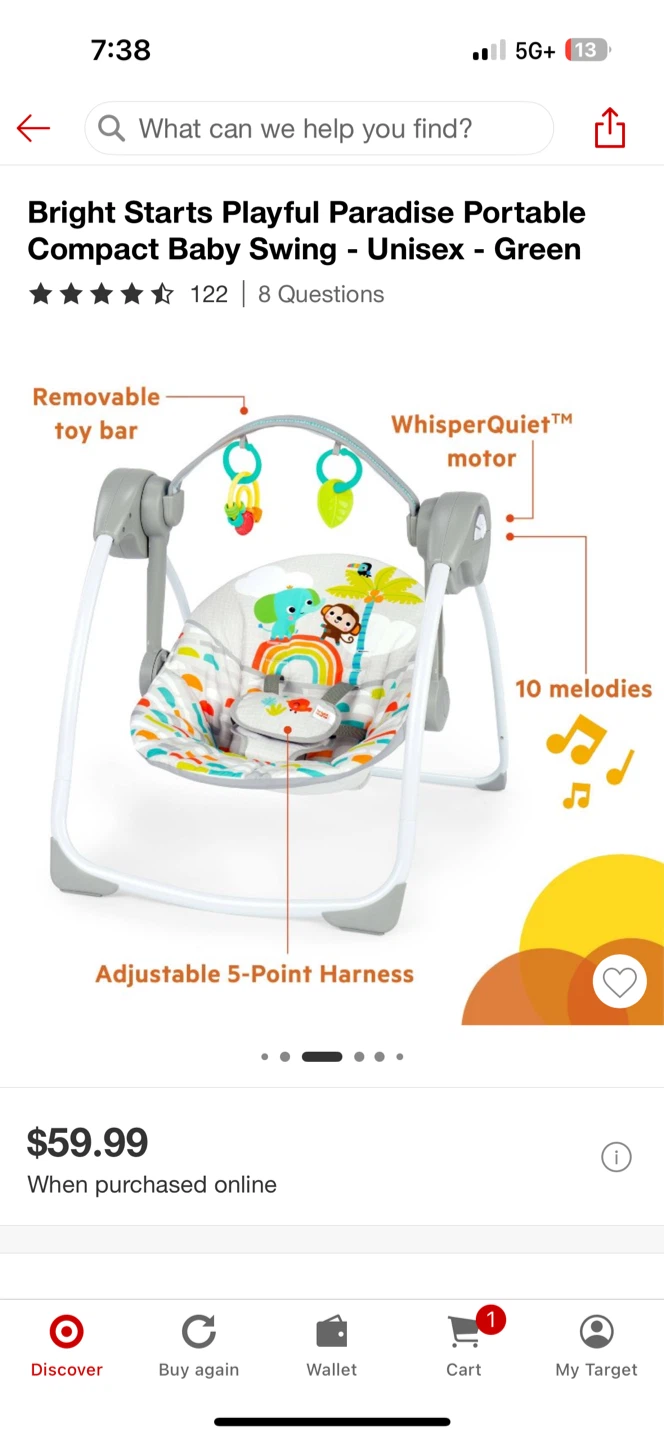 Bright Starts Baby Swing - photo 3