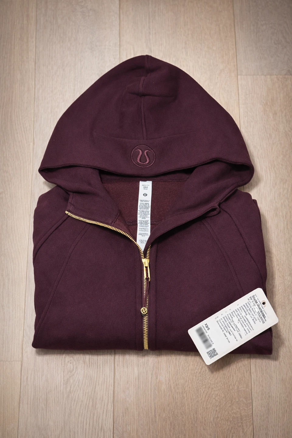 lululemon Scuba Oversized Half-Zip Crop Hoodie XS/S – Burgundy🫟 - photo 2