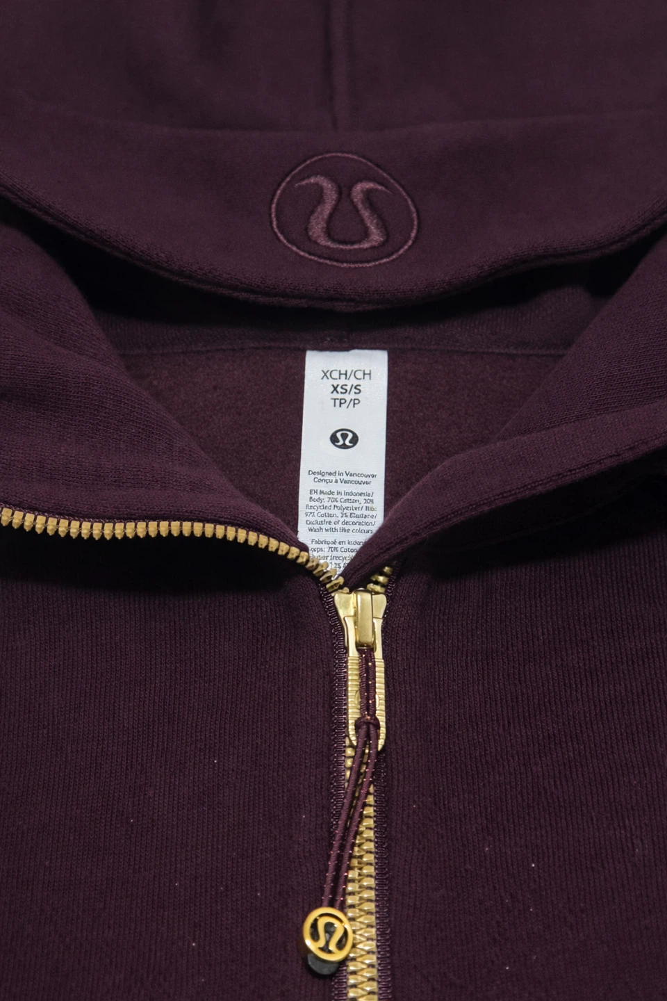 lululemon Scuba Oversized Half-Zip Crop Hoodie XS/S – Burgundy🫟 - photo 3