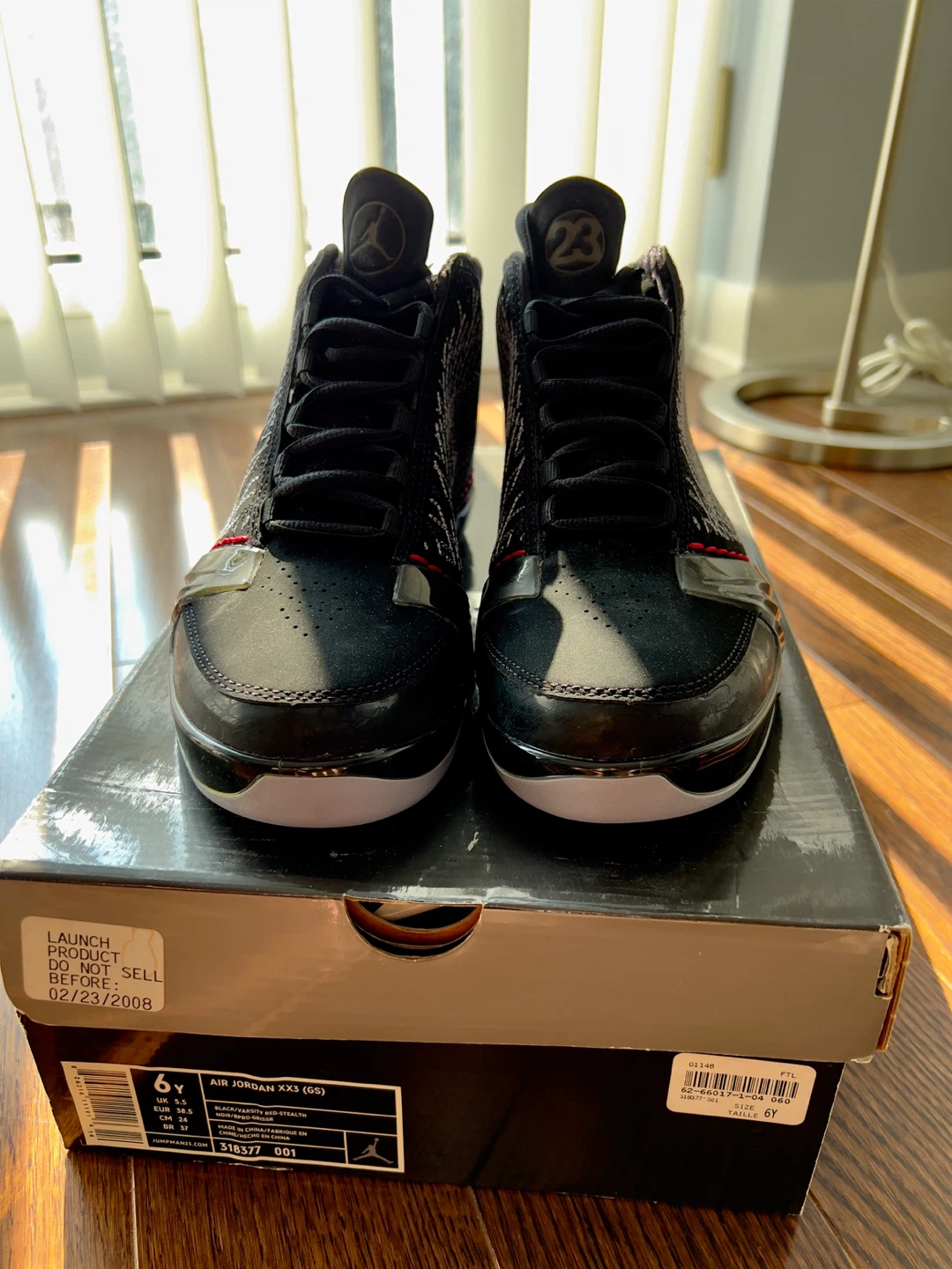 BRAND NEW Jordan XX3 (GS) Black Stealth - Size 6Y / 7.5W