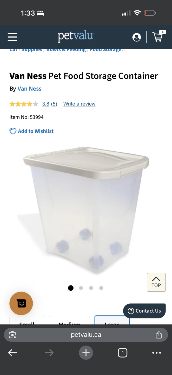 Pet Food Storage Container