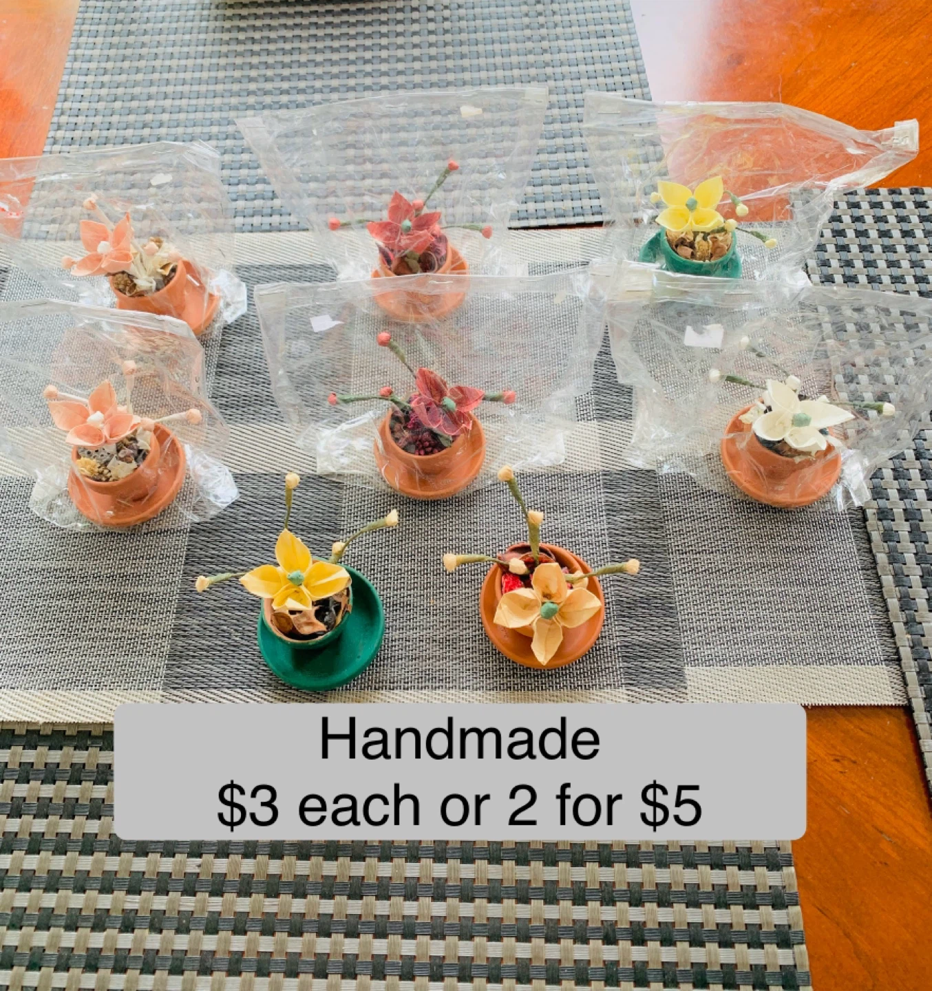 NEW handcrafted flower plant artificial decor (room freshener)