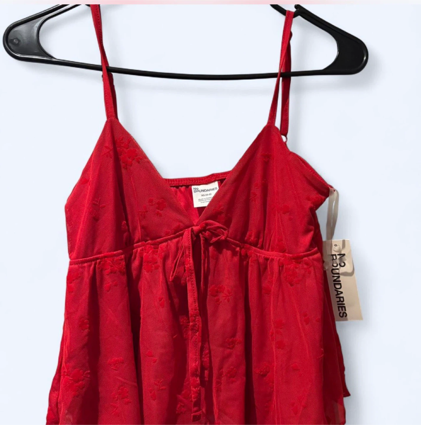 Red Lace Babydoll Top