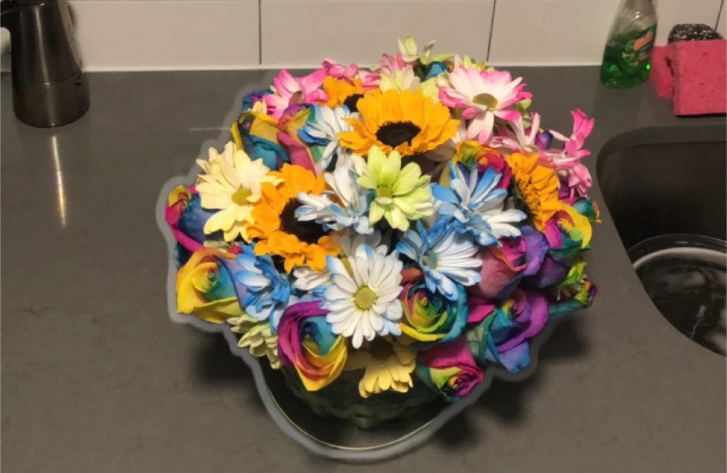 Rainbow Roses Heart Box Arrangement - photo 2