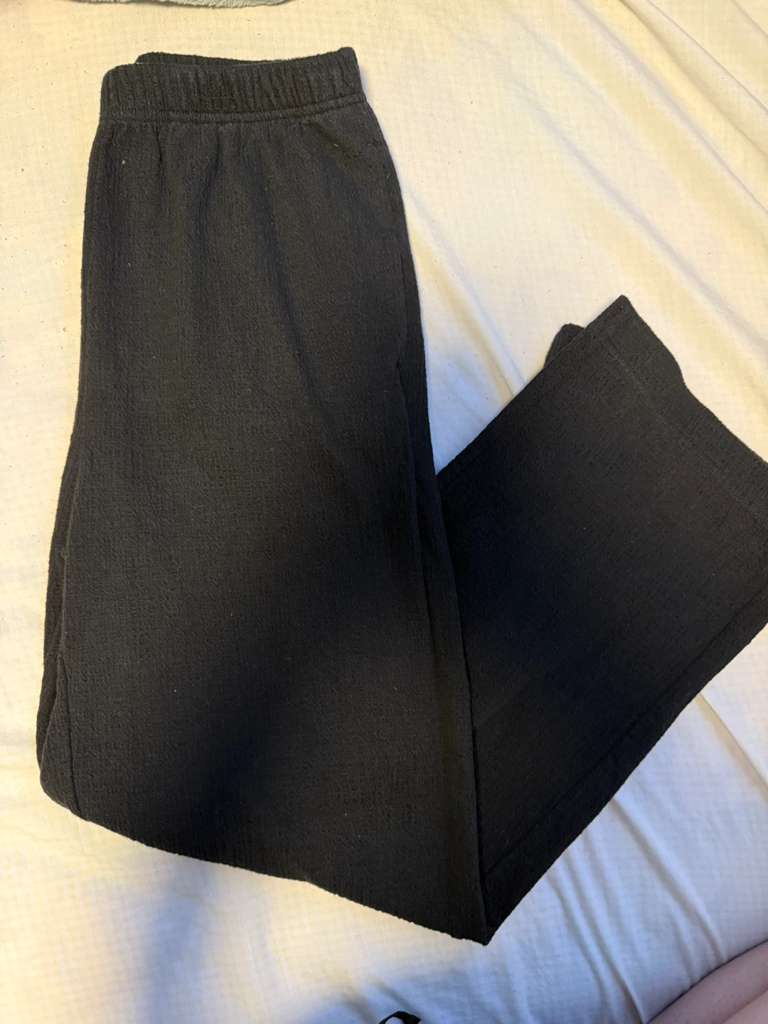 OAK+FORT Black Textured Wide Leg Pants - XS - photo 2
