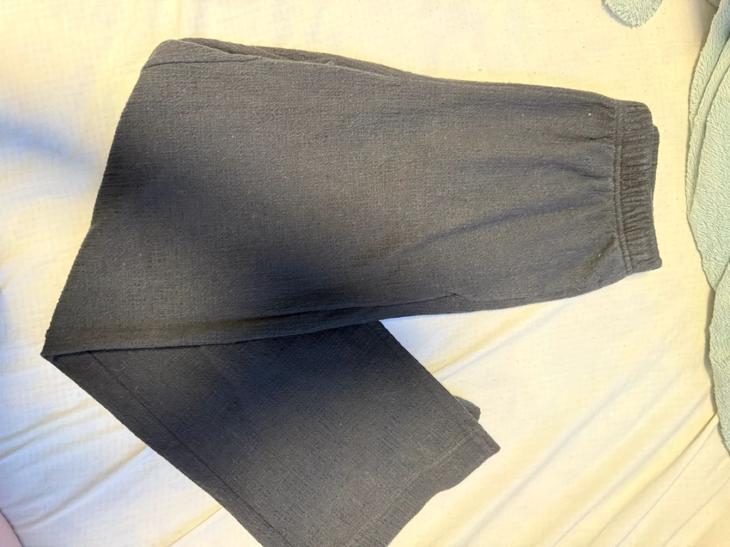 OAK+FORT Black Textured Wide Leg Pants - XS - photo 3