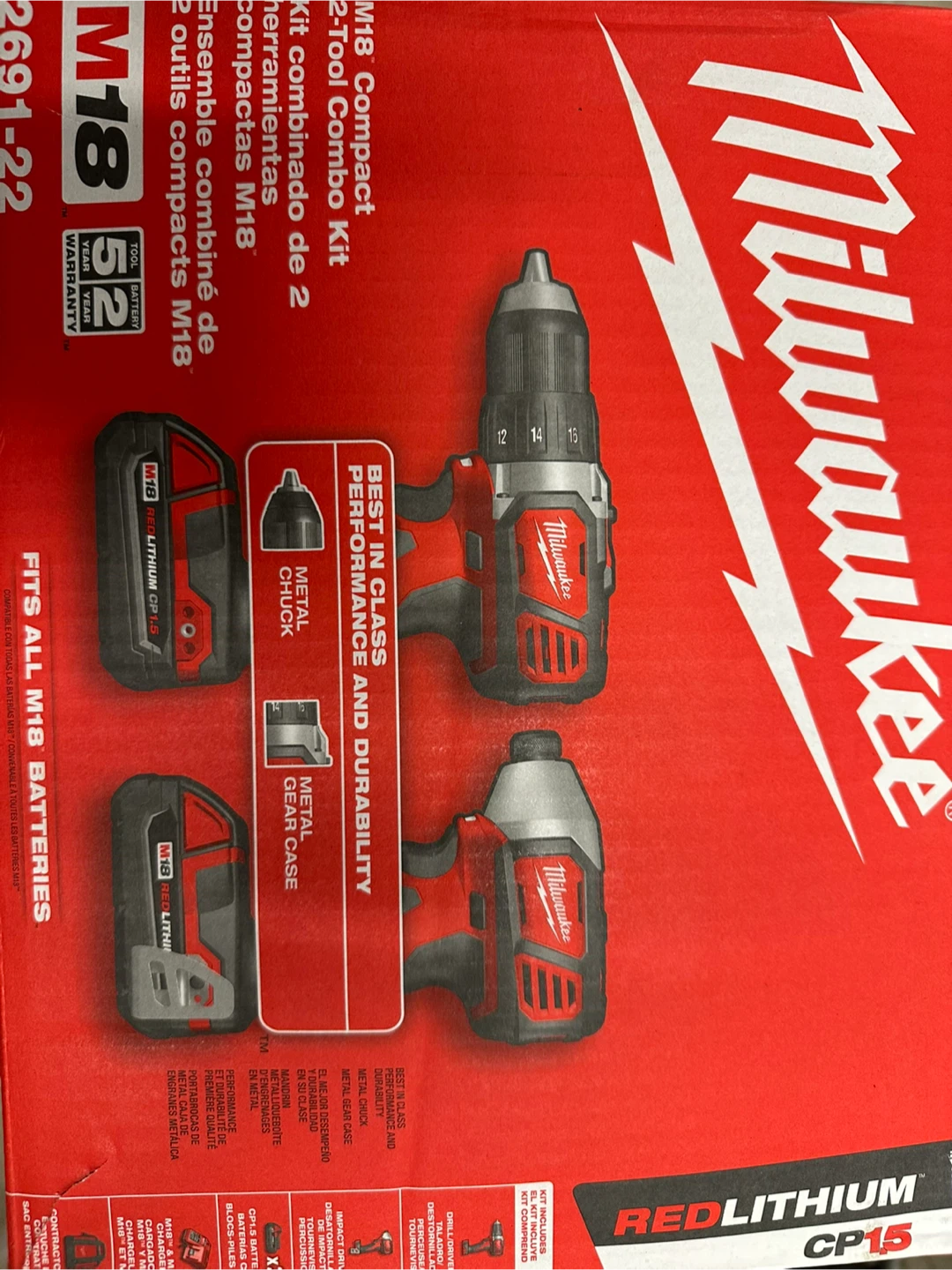 Milwaukee M18 Compact 2-Tool Combo Kit