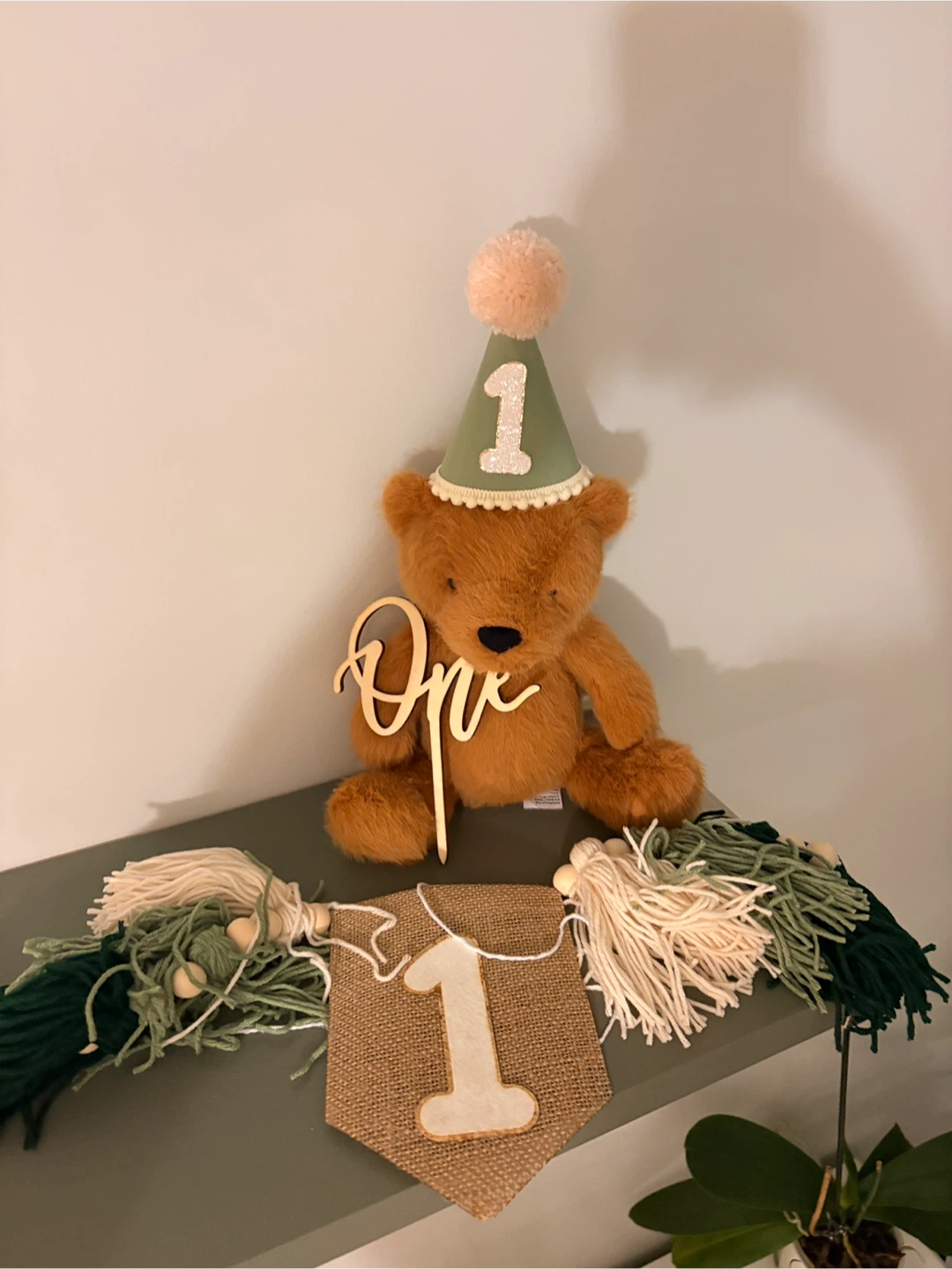 First Birthday Party Decorations High Chair Banner, Cake Topper - photo 2