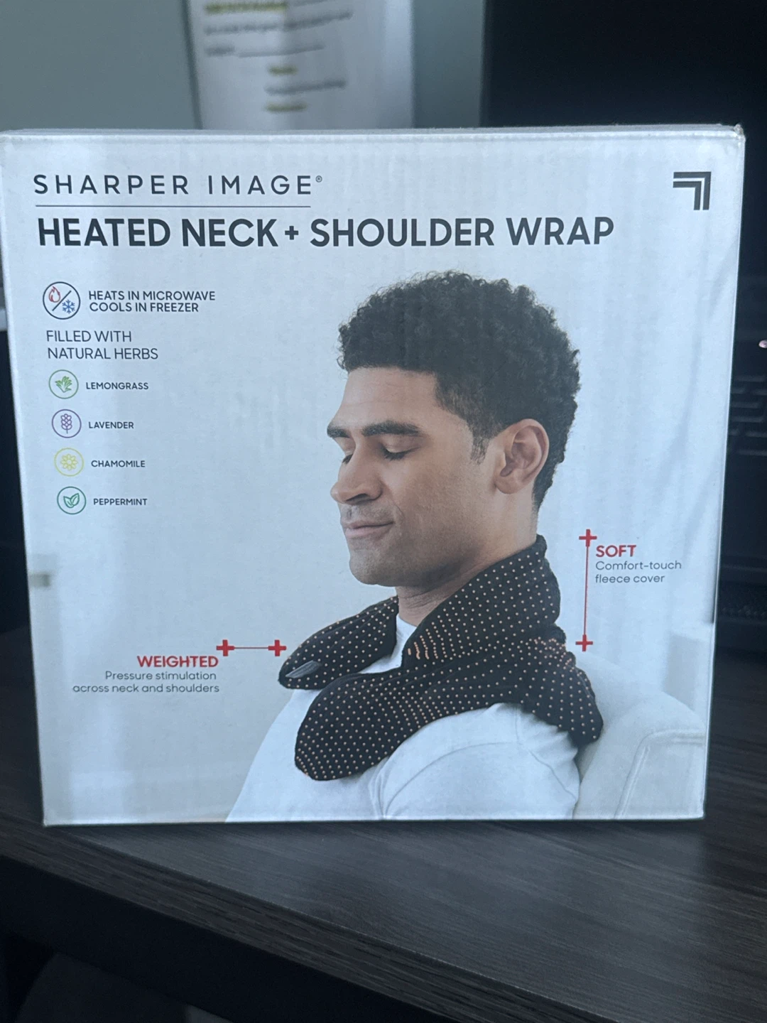 Sharper Image Heated Neck + Shoulder Wrap