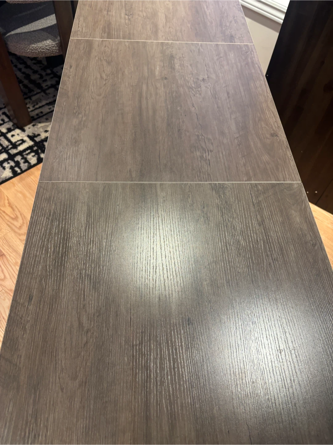Dark Wood Computer Desk with Drawers - photo 5