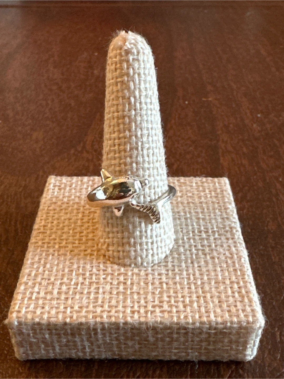 Silver-Toned Dolphin Ring