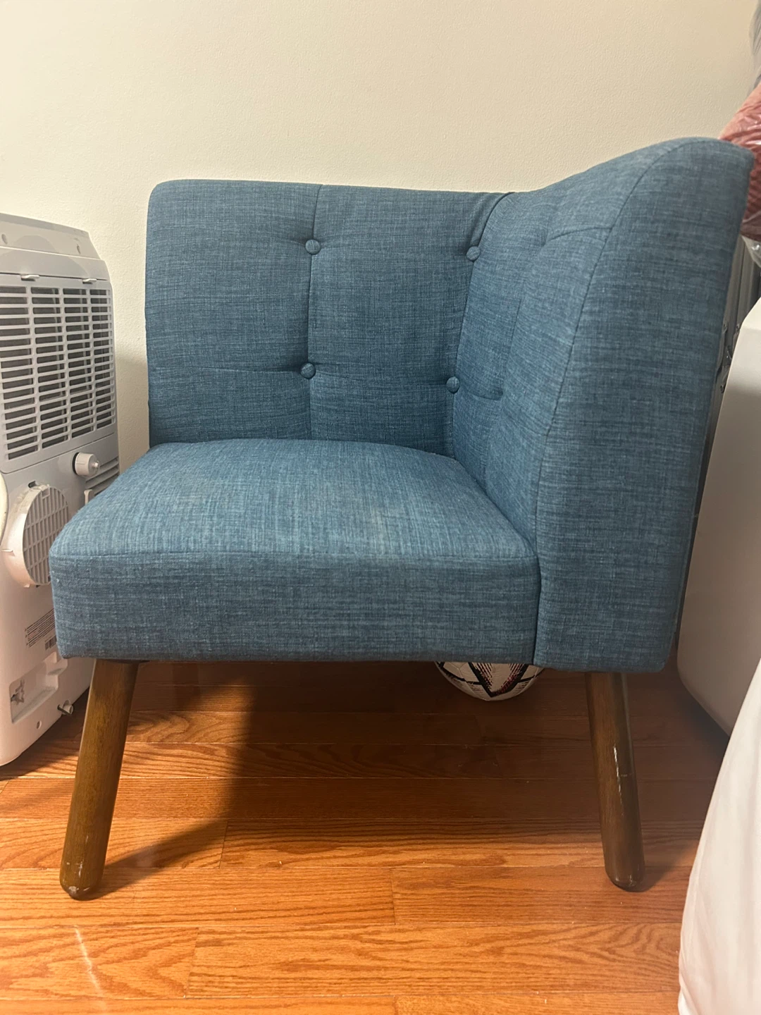 Blue Armless Accent Chair