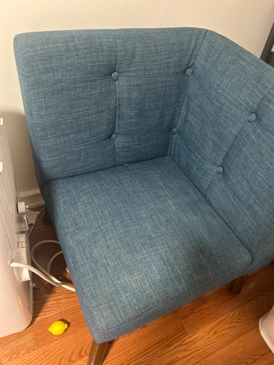 Blue Armless Accent Chair - photo 2