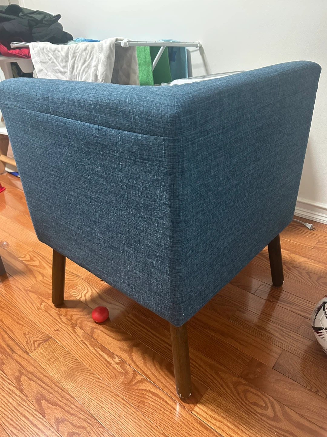 Blue Armless Accent Chair - photo 3