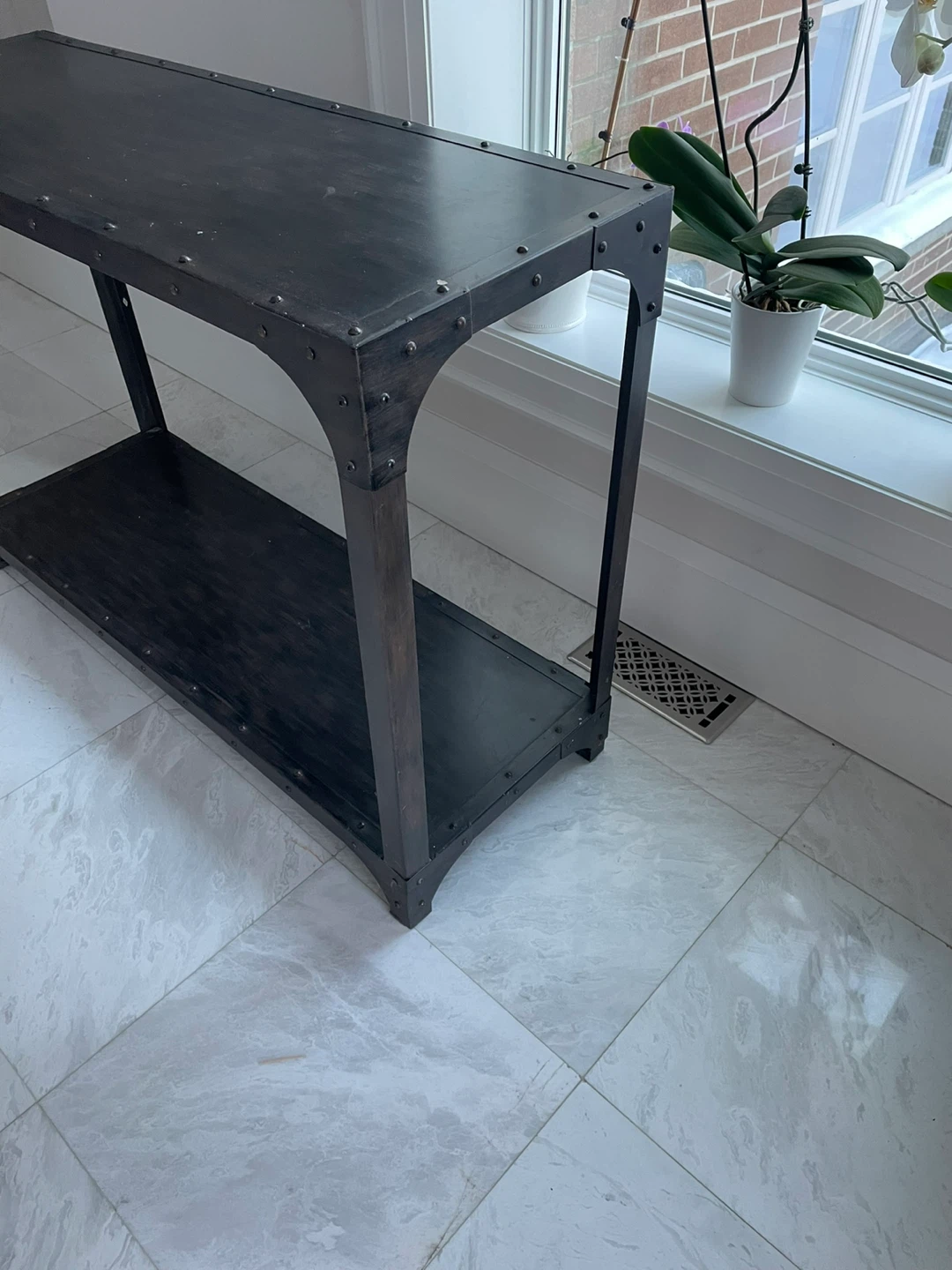 Restoration Hardware Style Industrial Modern Console Table - photo 2