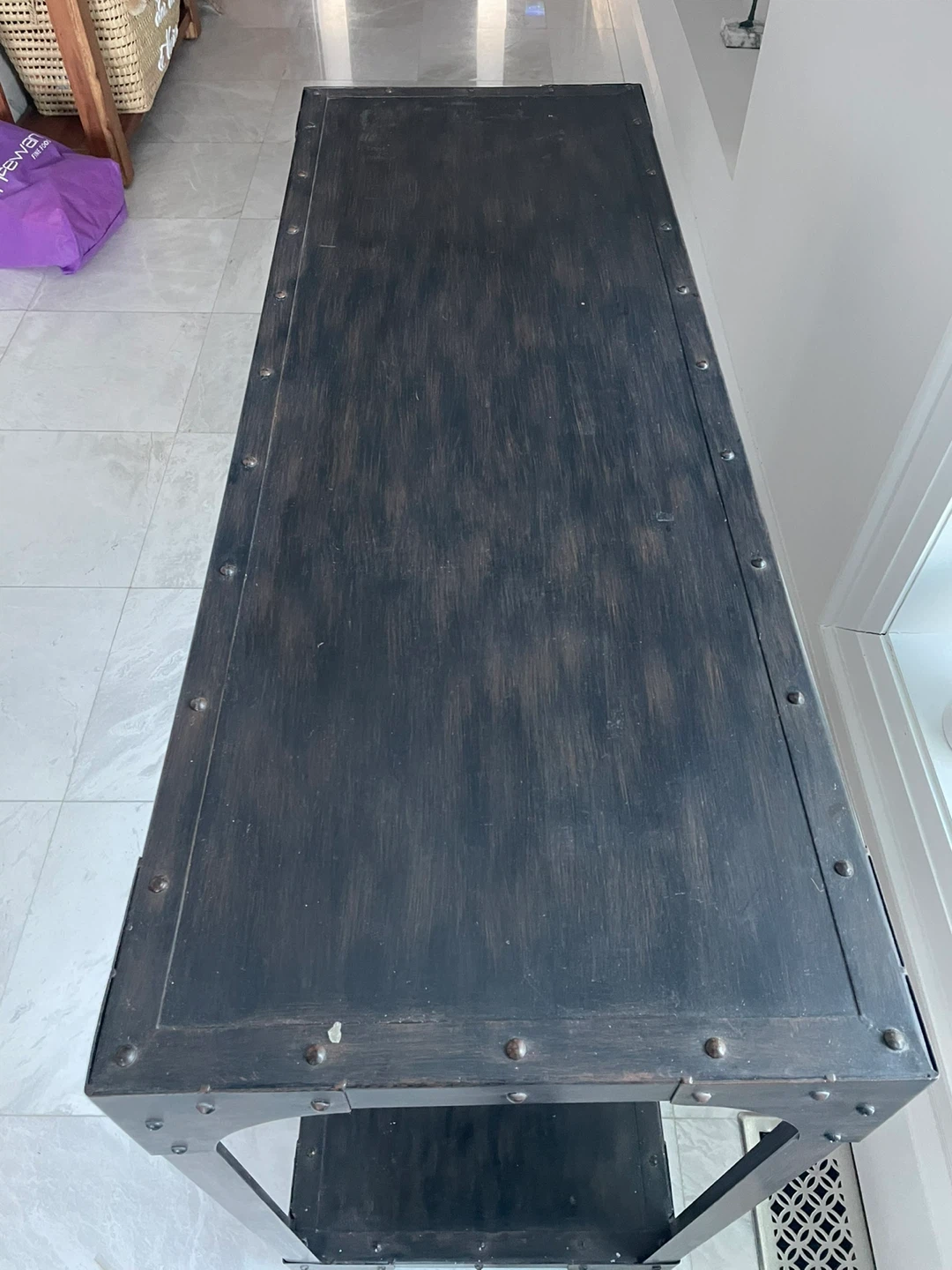 Restoration Hardware Style Industrial Modern Console Table - photo 4