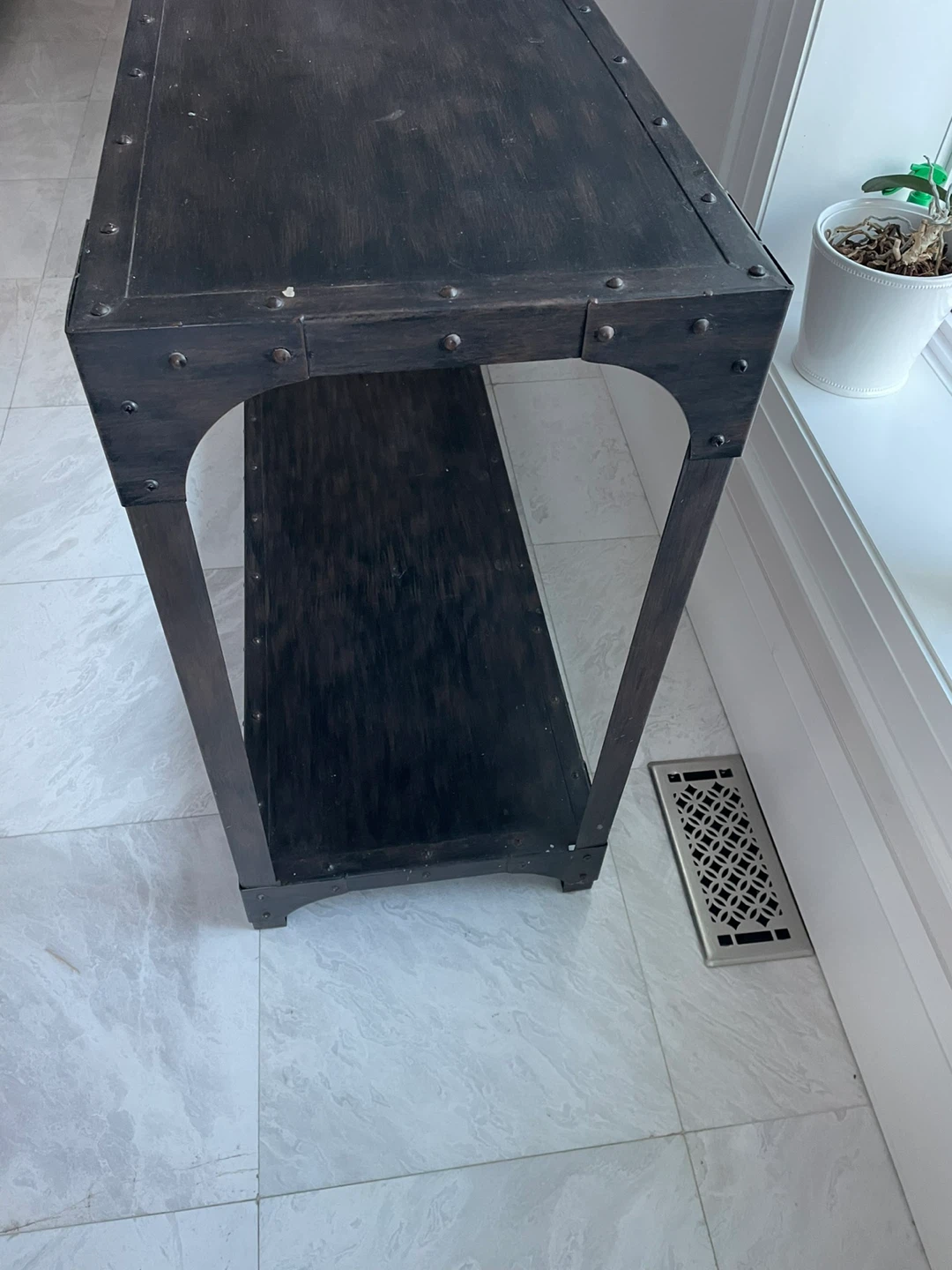 Restoration Hardware Style Industrial Modern Console Table - photo 3