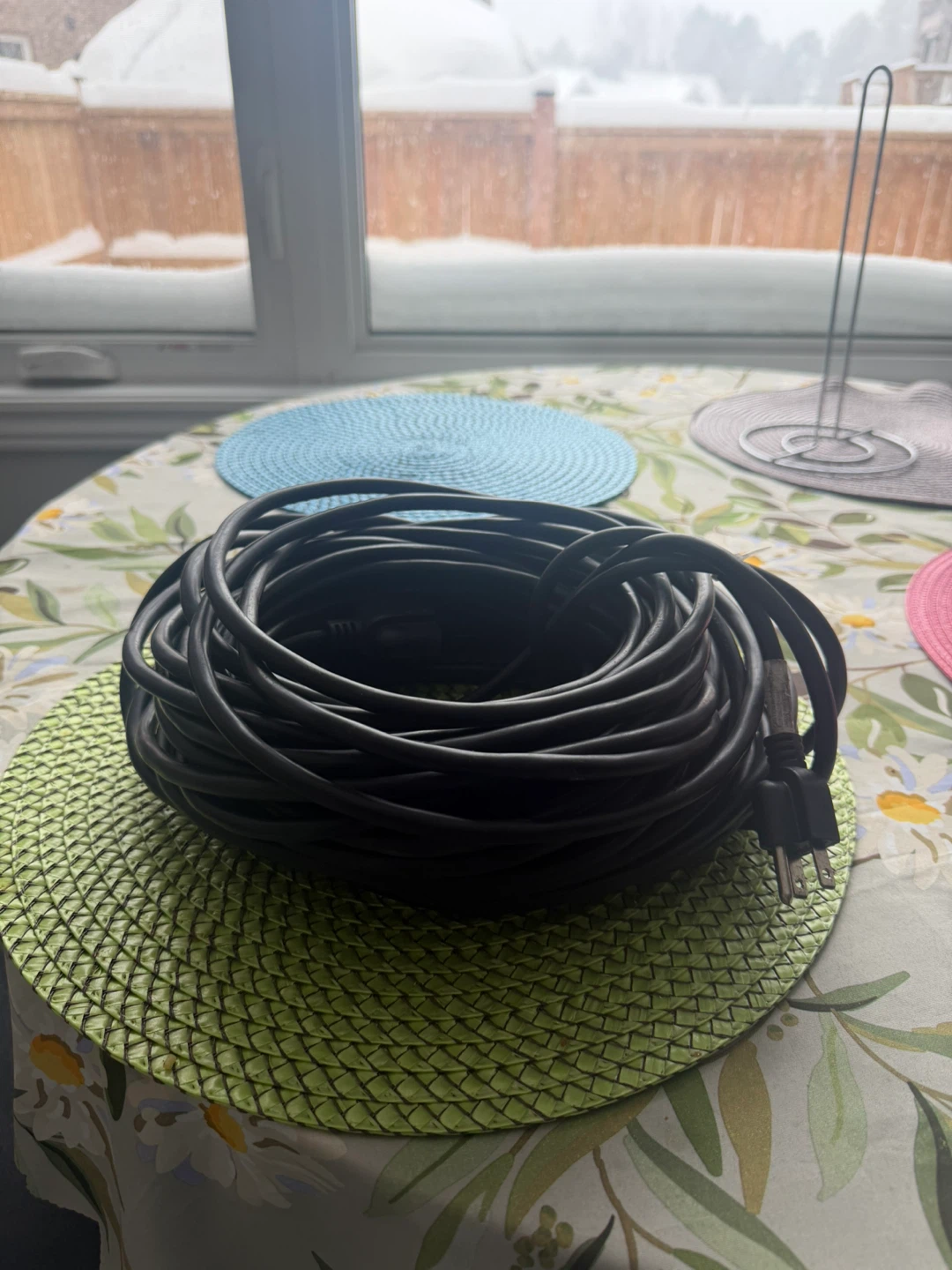 Black Extension Cord up-to 100feet