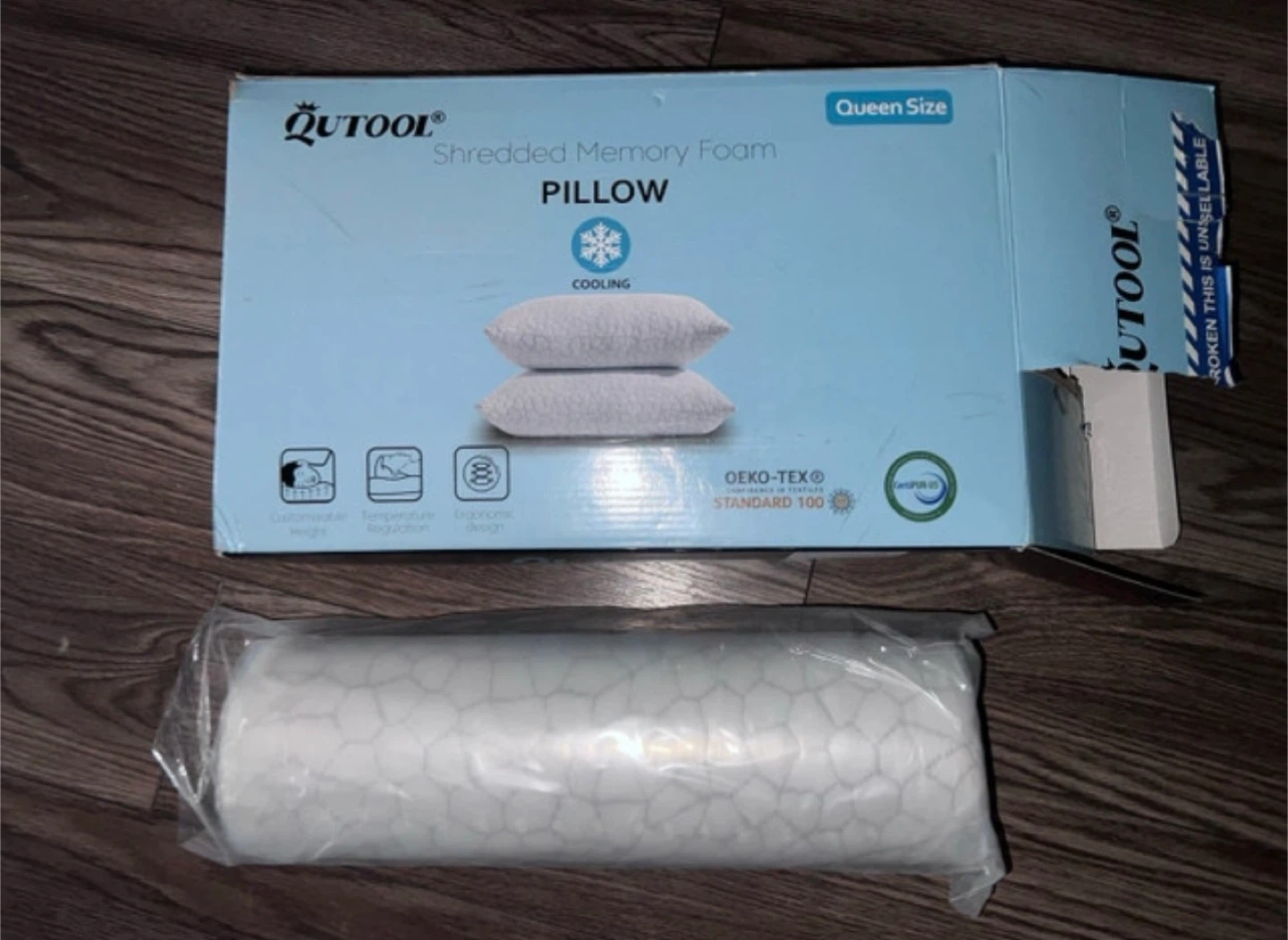 Qutool Shredded Memory Foam Pillow - Queen Size - photo 2