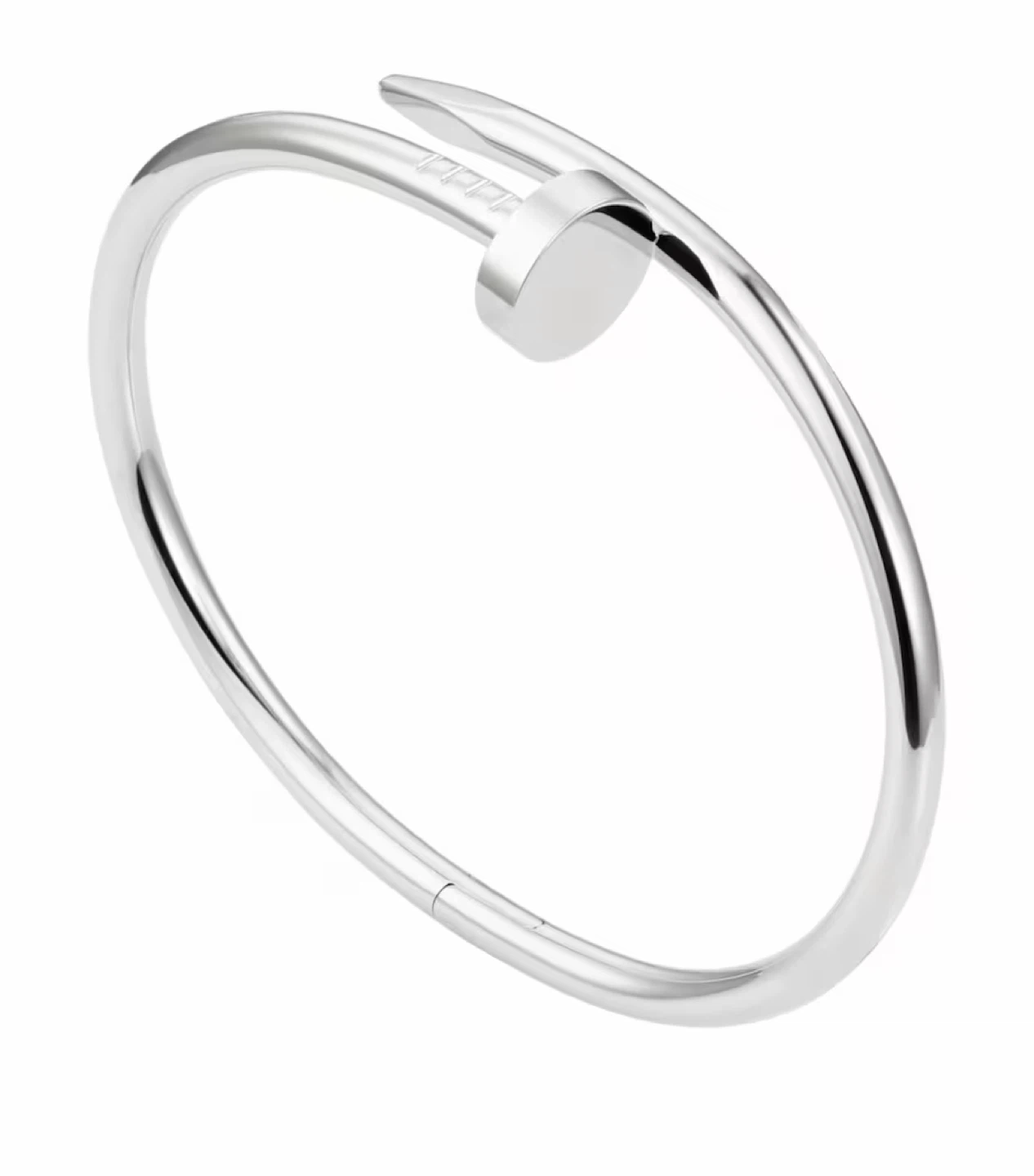 Silver Nail Bangle Bracelet