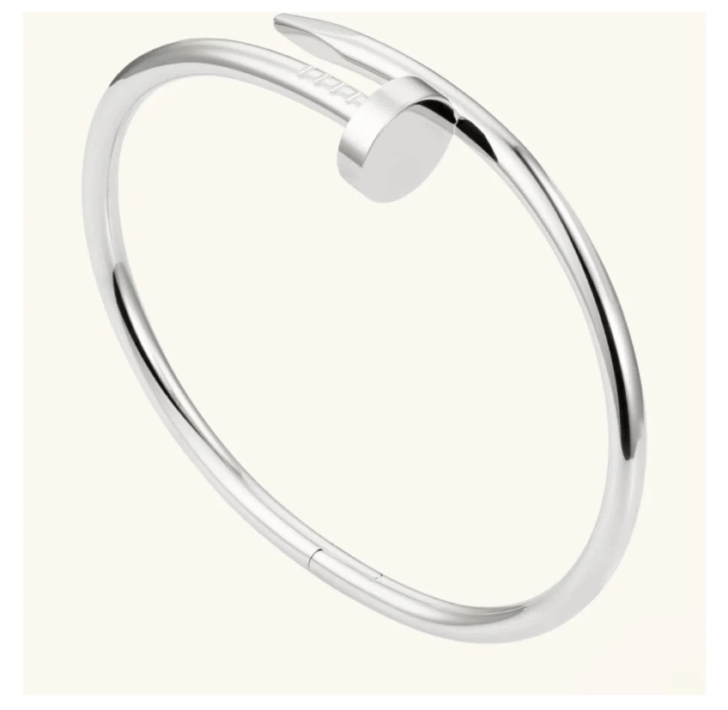 Silver Nail Bangle Bracelet - photo 2
