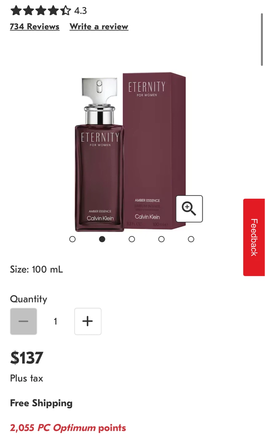 Calvin Klein Eternity Intense Eau de Parfum for Women 100 mL - photo 2