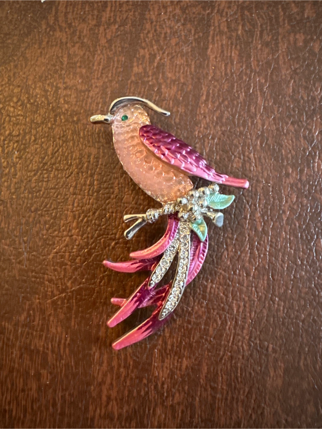 Enamel Bird Brooch Pin