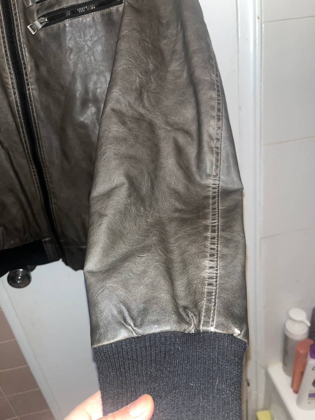GUESS Men's Faux Leather Moto Jacket - photo 4