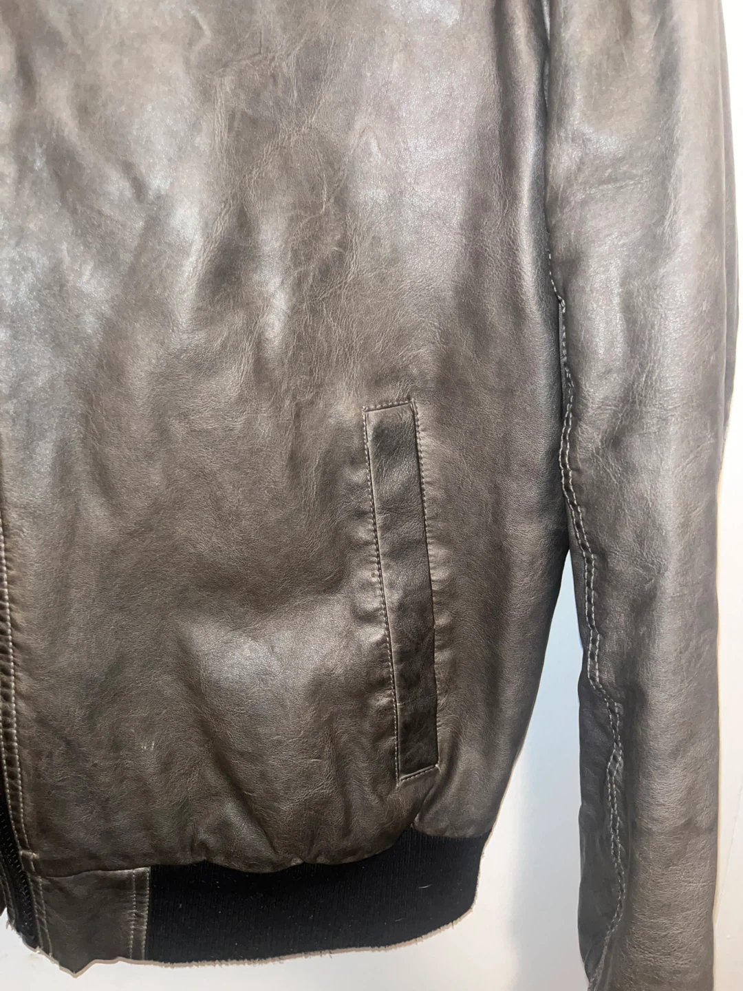 GUESS Men's Faux Leather Moto Jacket - photo 3