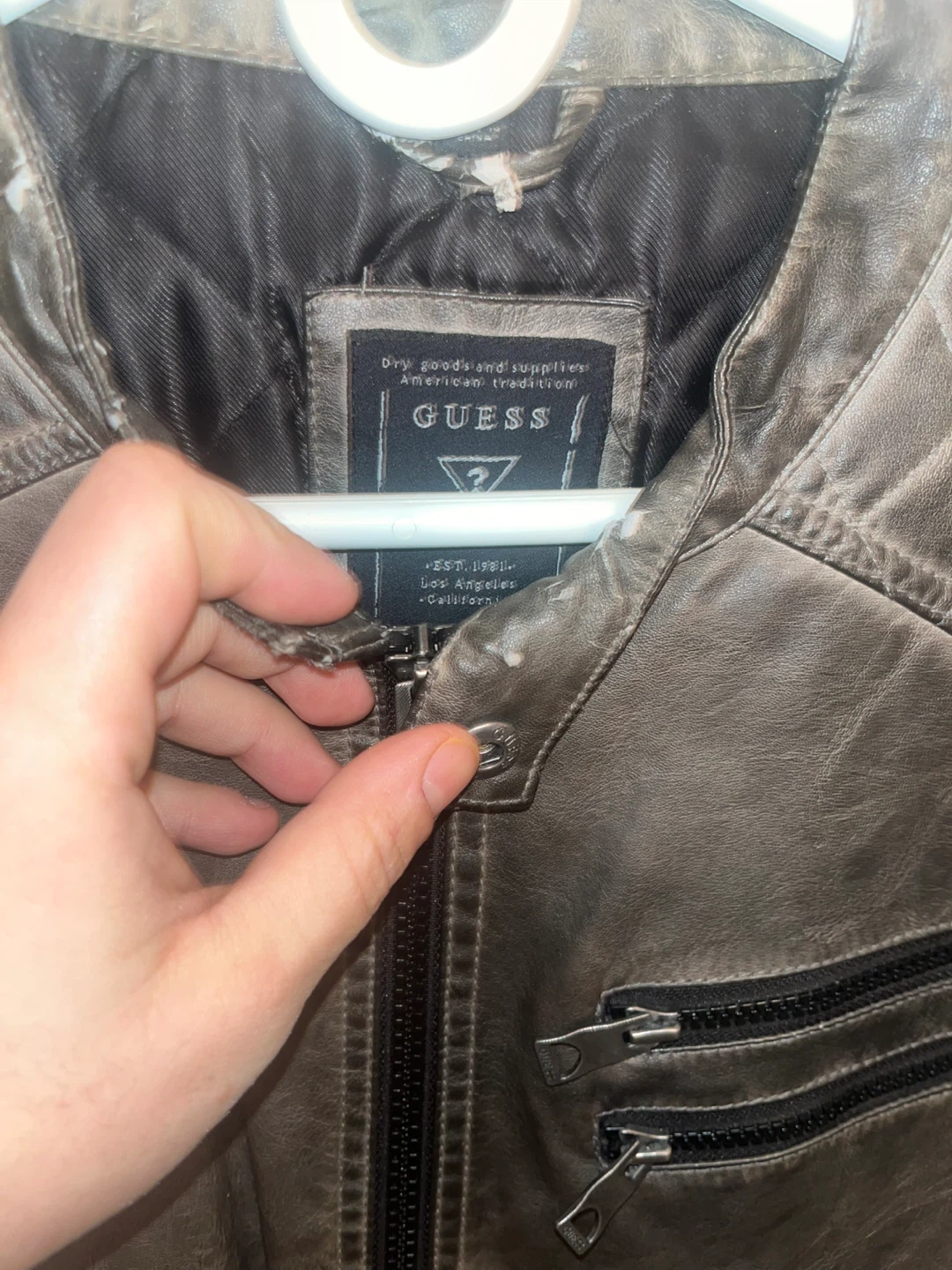 GUESS Men's Faux Leather Moto Jacket - photo 5