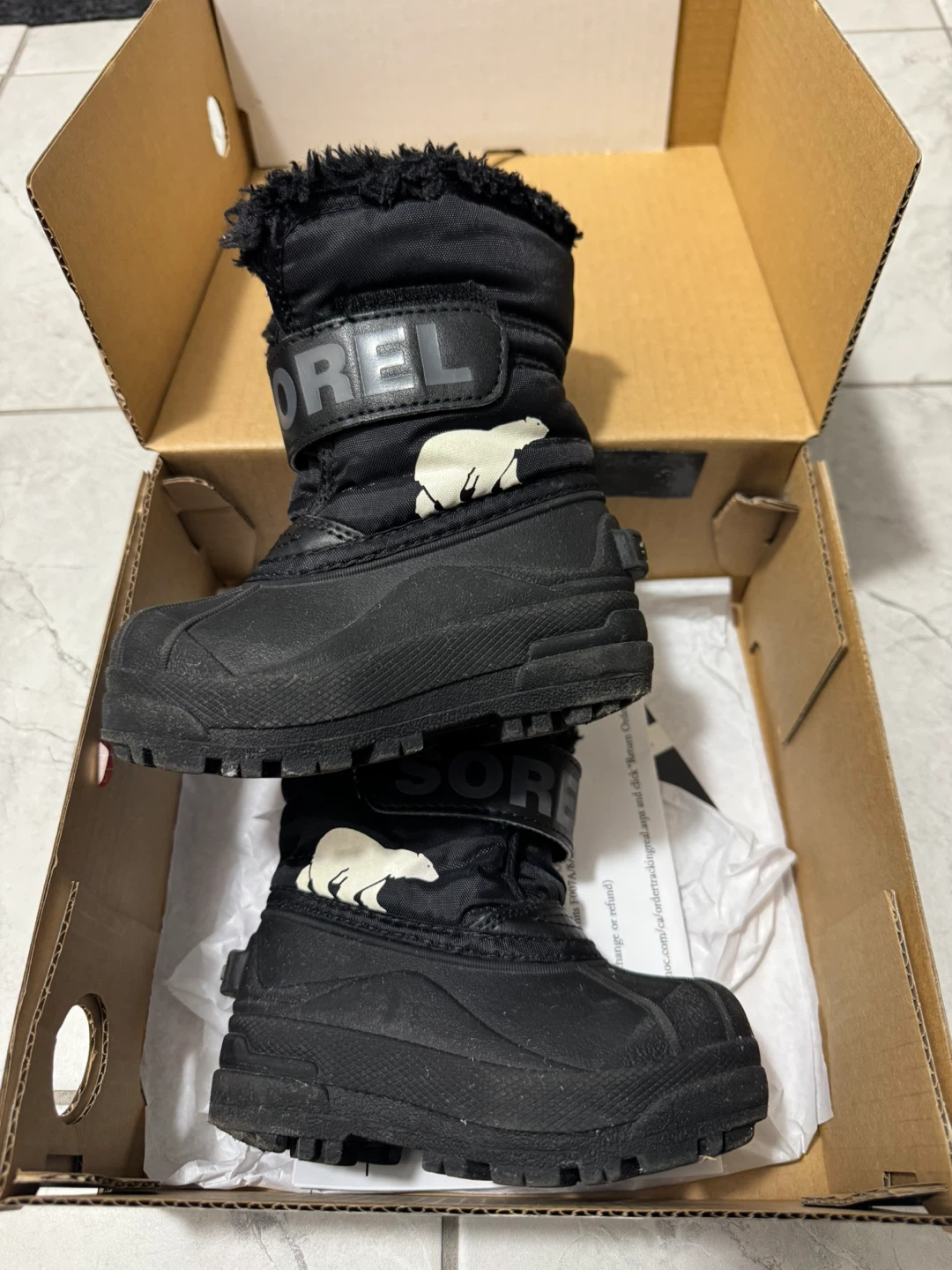 Sorel toddler snow commander boots size us7 - photo 4