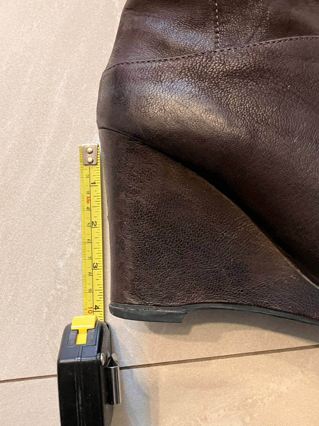 Prada Brown Leather Wedge Boots - photo 5