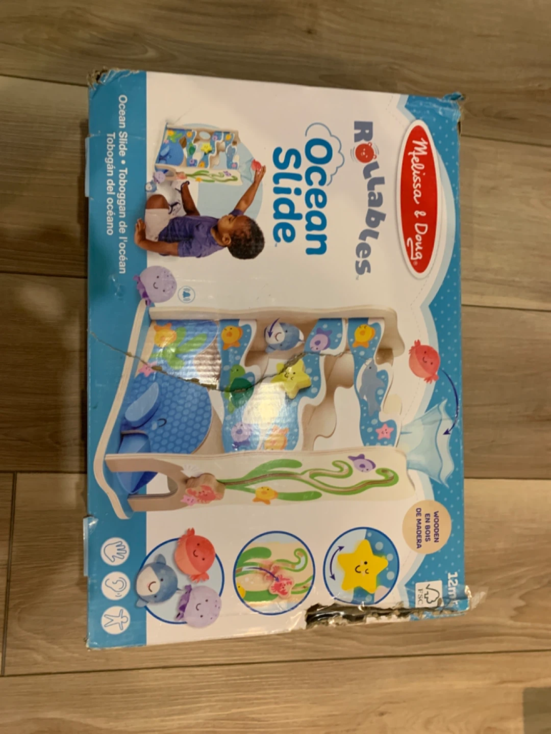 New- Melissa & Doug Rollables Ocean Slide Wooden Toy