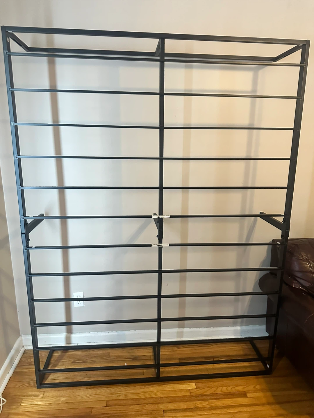 Black full/queen bed frame