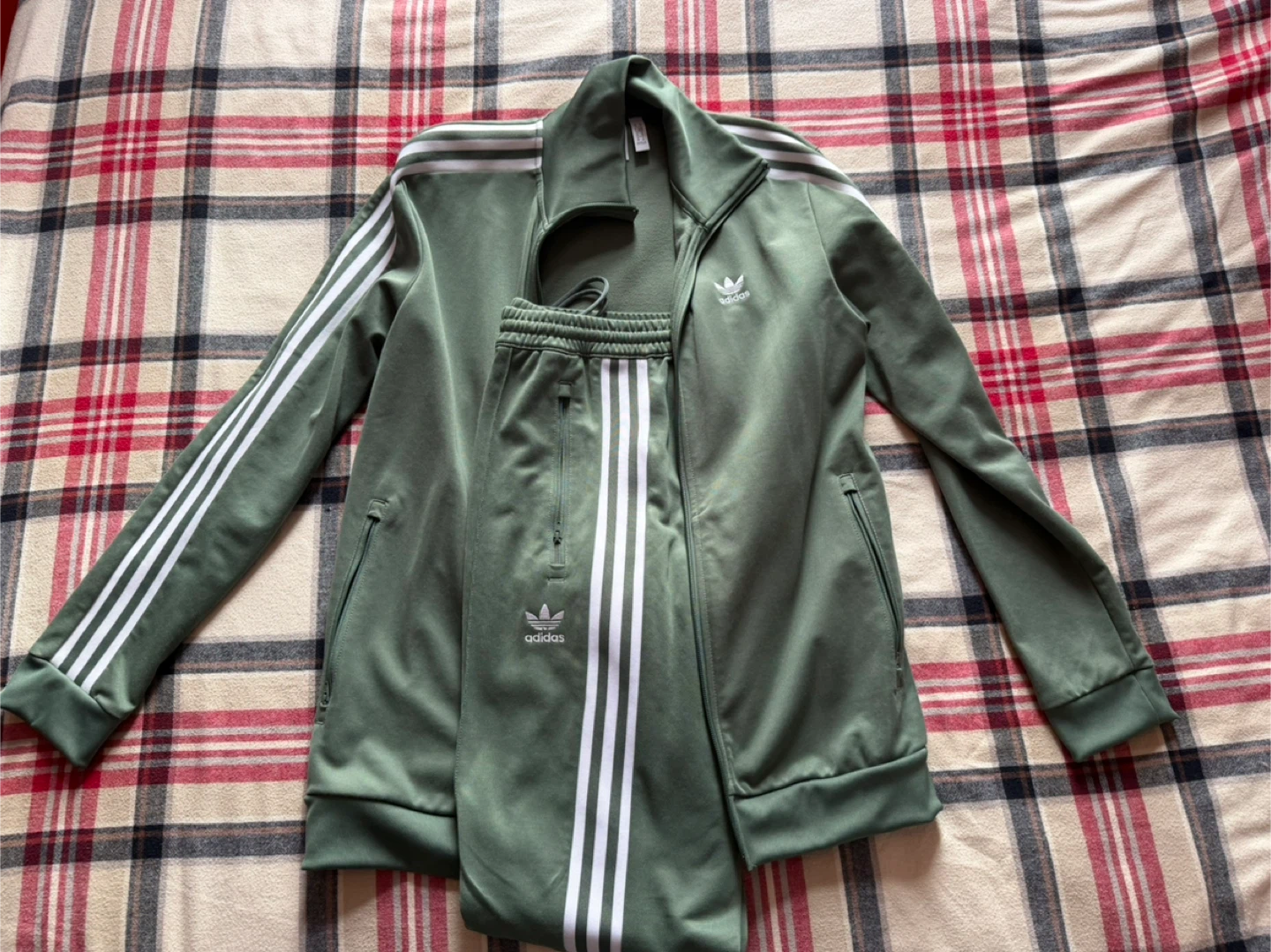 Adidas Tracksuit Set Olive Green