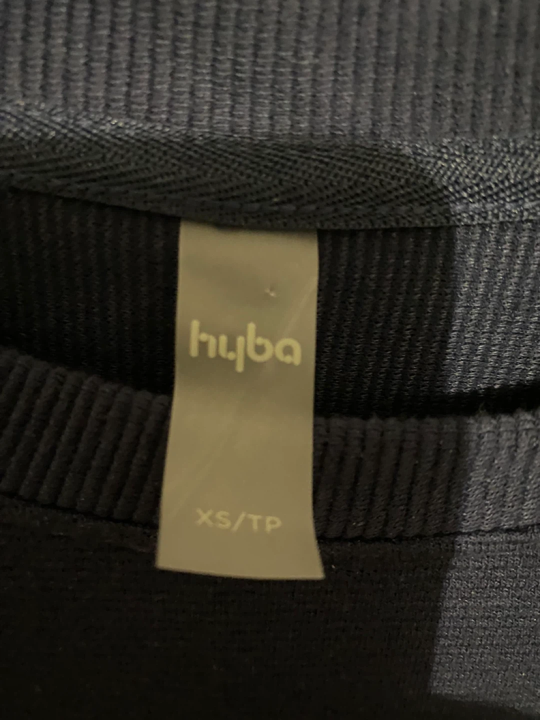 Hyba Navy Ribbed Long Sleeve Top XS - photo 2