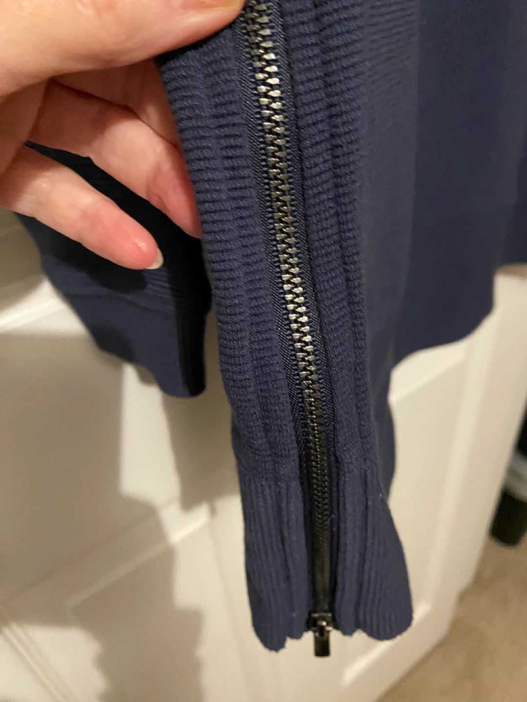 Hyba Navy Ribbed Long Sleeve Top XS - photo 3