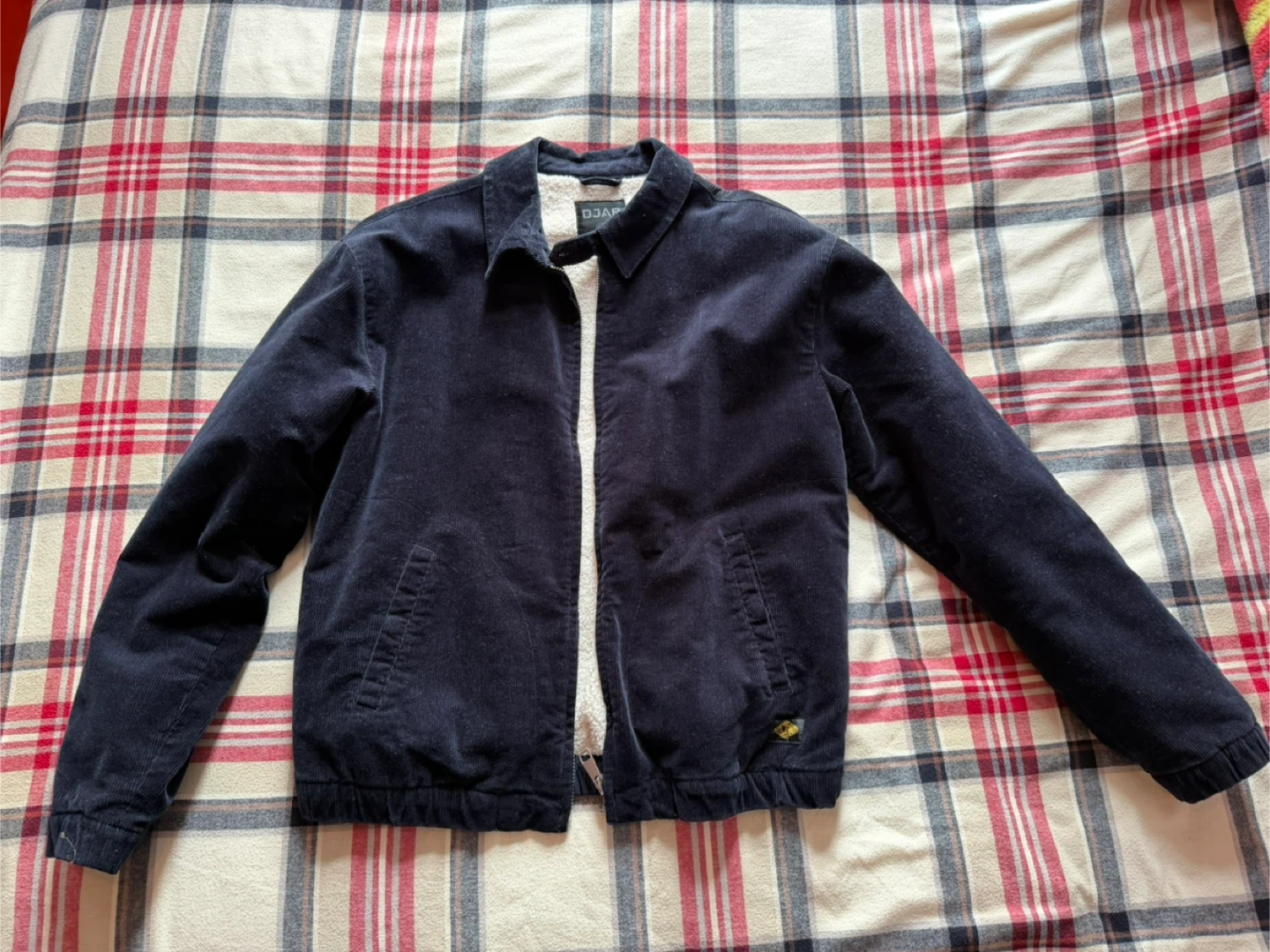 CPO DARK BLUE CORDUROY JACKET WITH SHERPA LINING