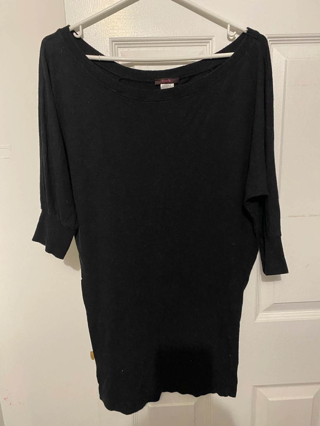 Mark. Black Boat Neck Dolman Sleeve Top - photo 4