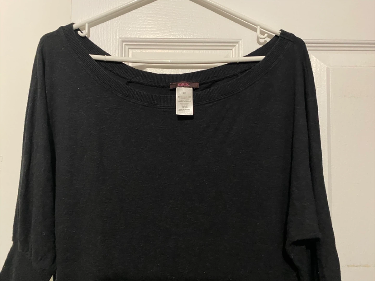 Mark. Black Boat Neck Dolman Sleeve Top - photo 2