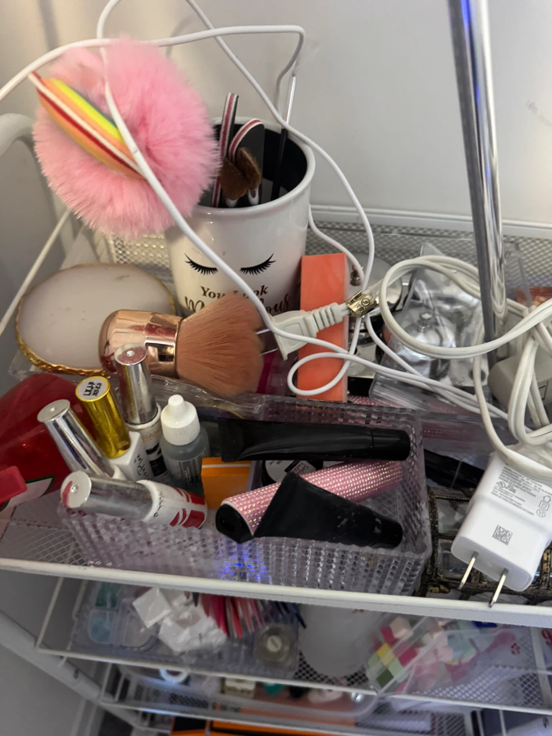 Nail Art Supply Rolling Cart and Desk Accessories - photo 5